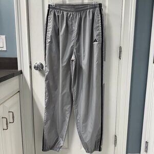 Adidas Gray Sweatpants with Black Stripes